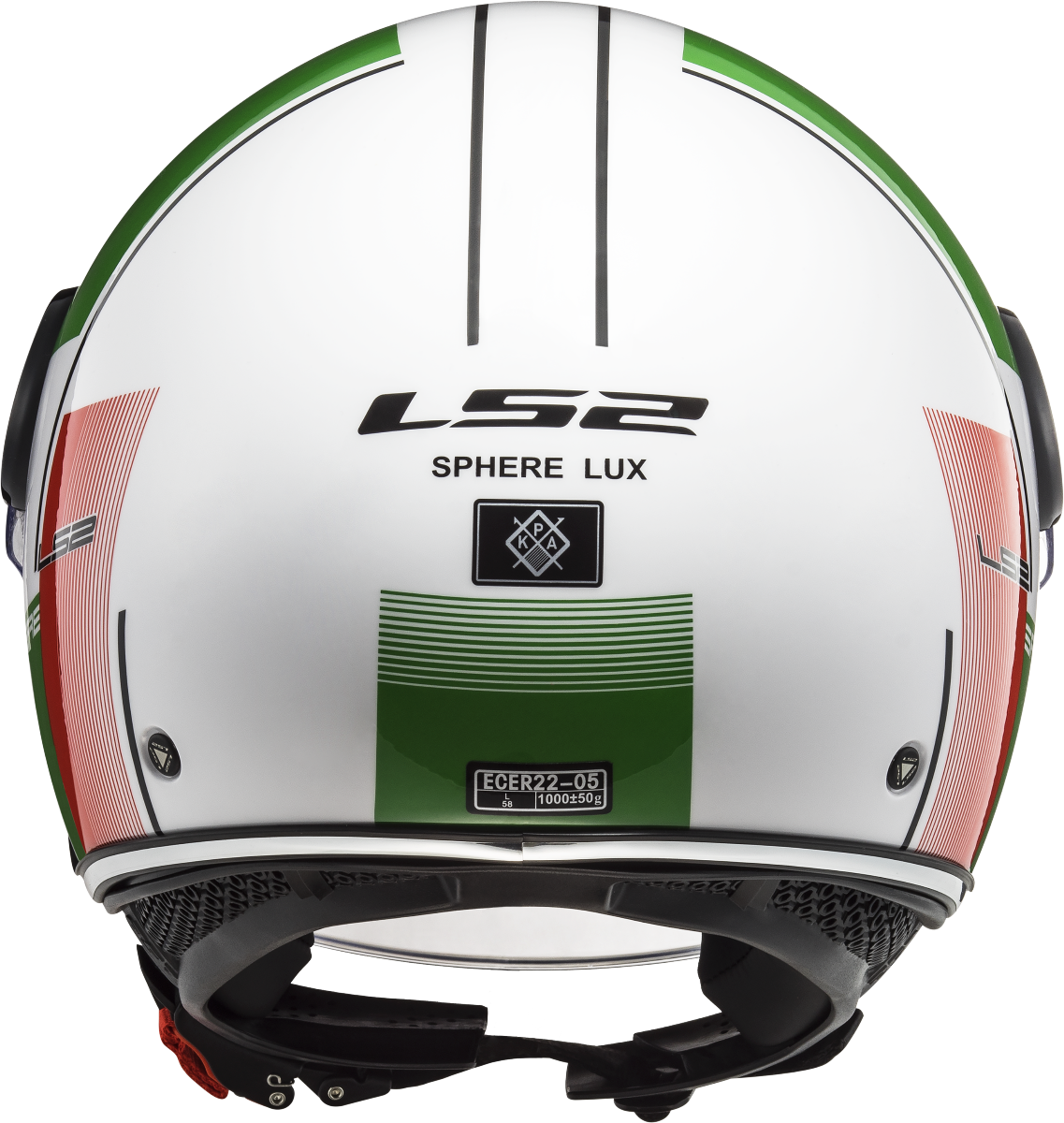 Jethelm LS2 Sphere Lux Firm (Weiß Grün Rot)