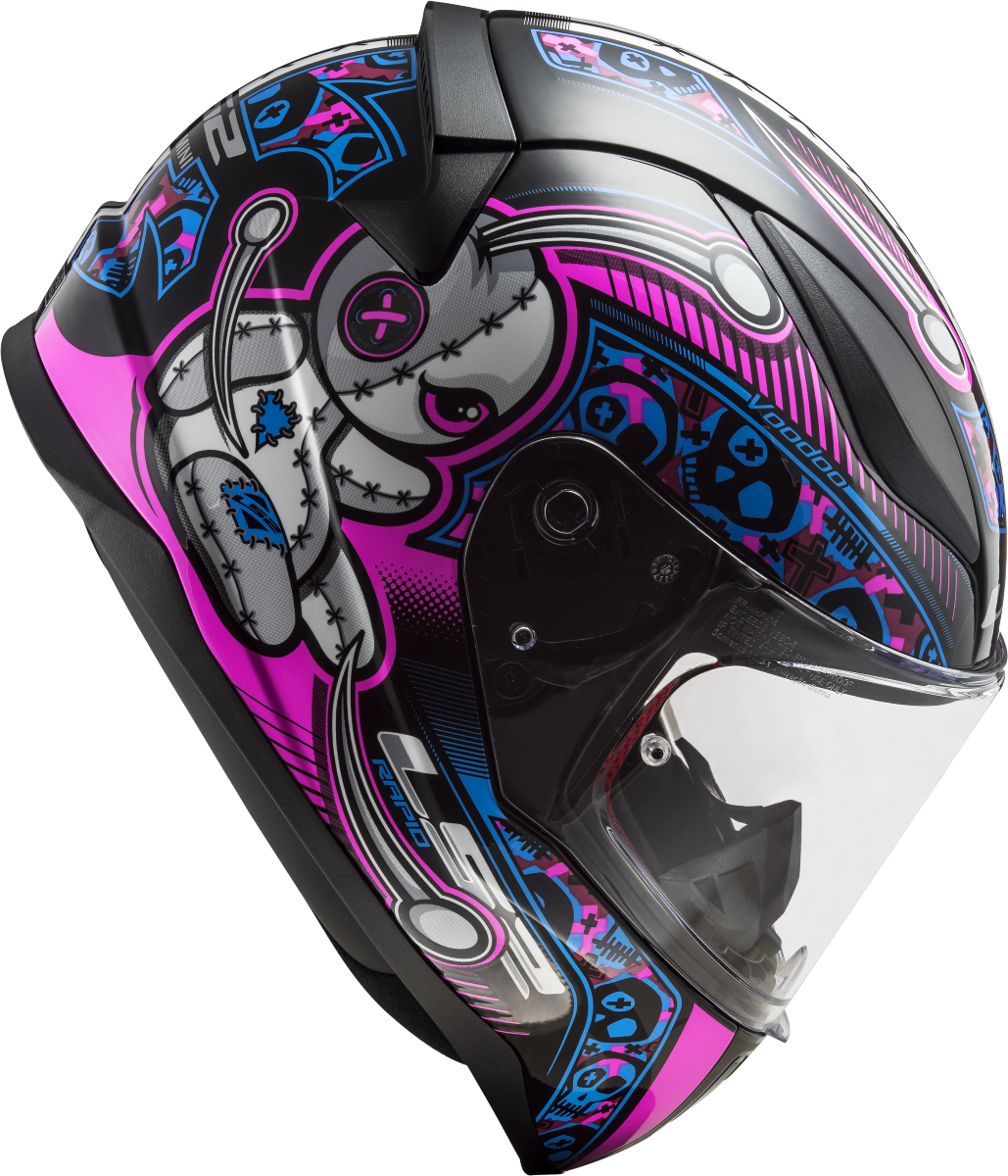 Kinderhelm LS2 Rapid Mini Voodoo Schwarz Pink