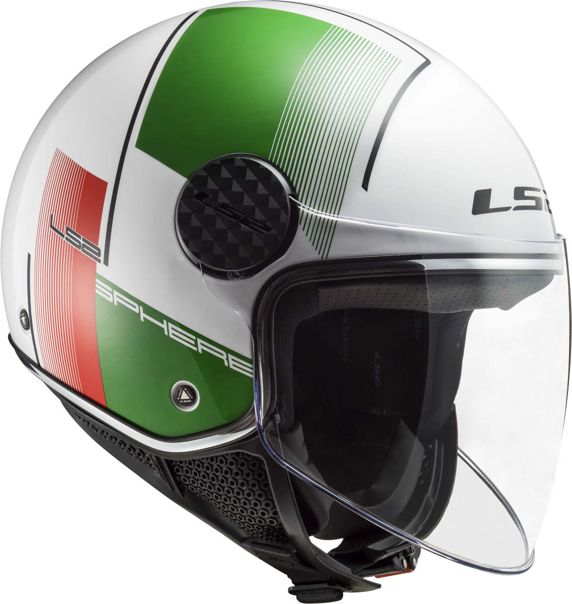 Jethelm LS2 Sphere Lux Firm (Weiß Grün Rot)