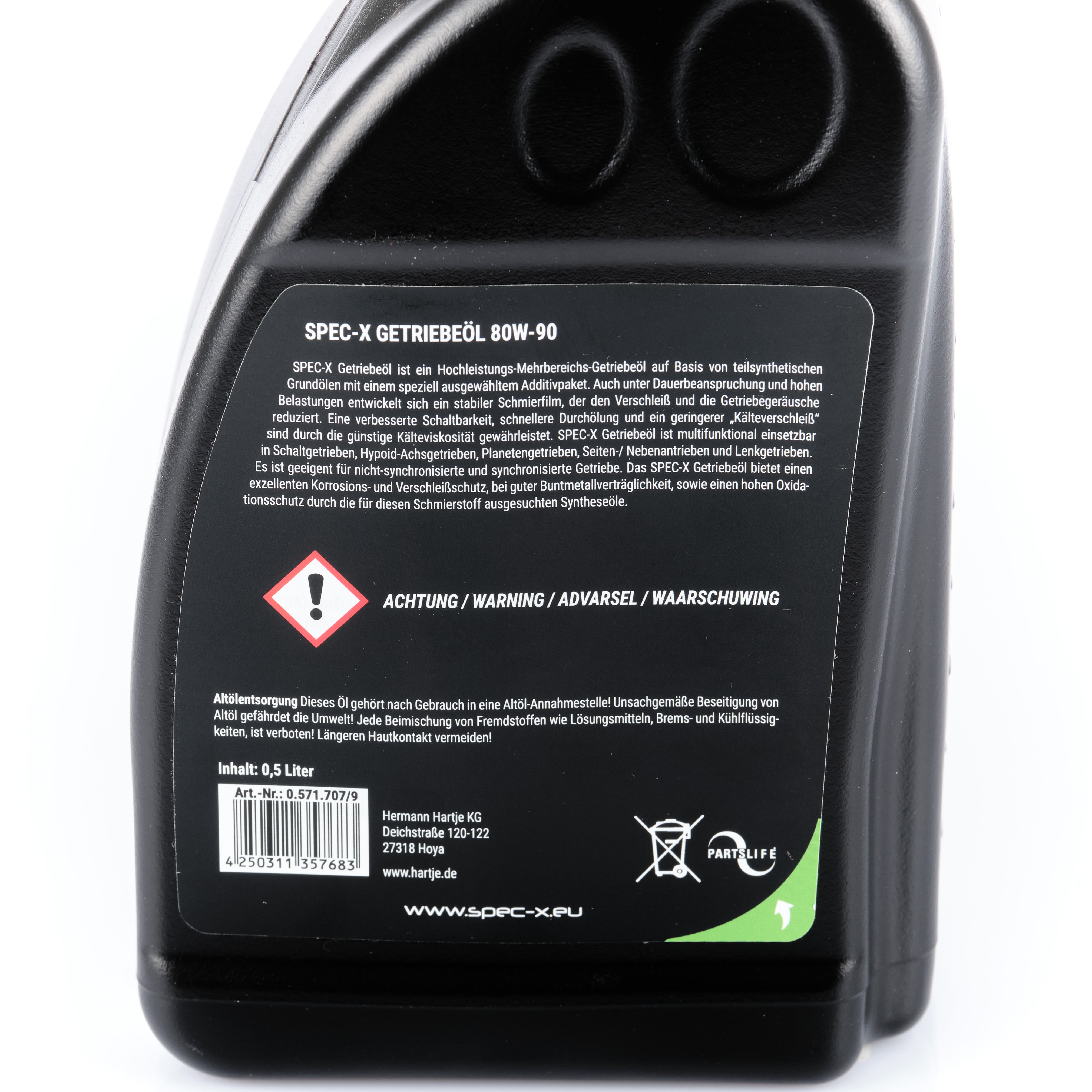 Getriebeöl Spec-X 80W-90 / 0,5 Liter