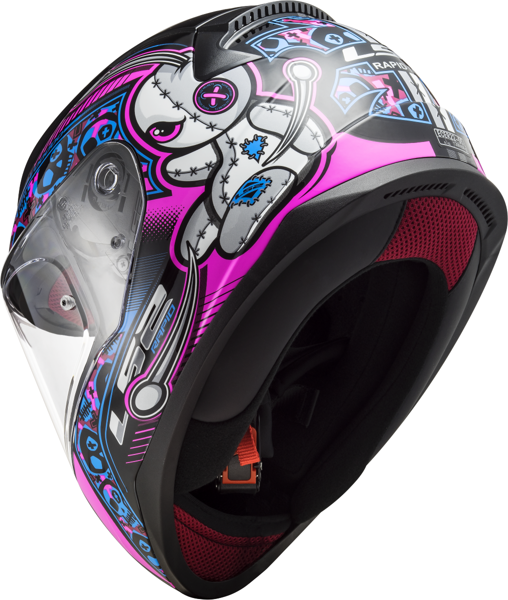 Kinderhelm LS2 Rapid Mini Voodoo Schwarz Pink
