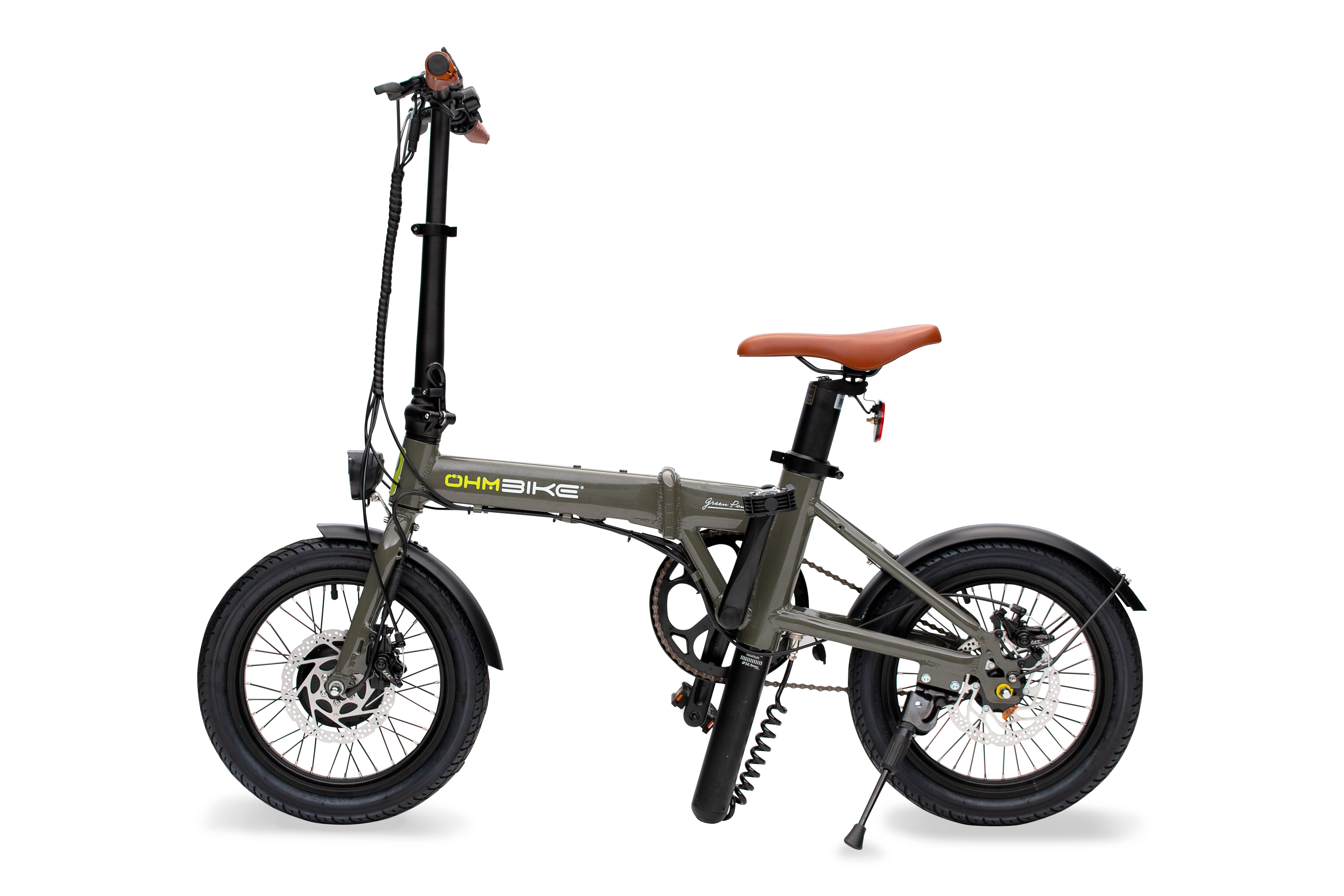 E-Faltbike OhmBike Faltrider 16 Zoll 250W Grün