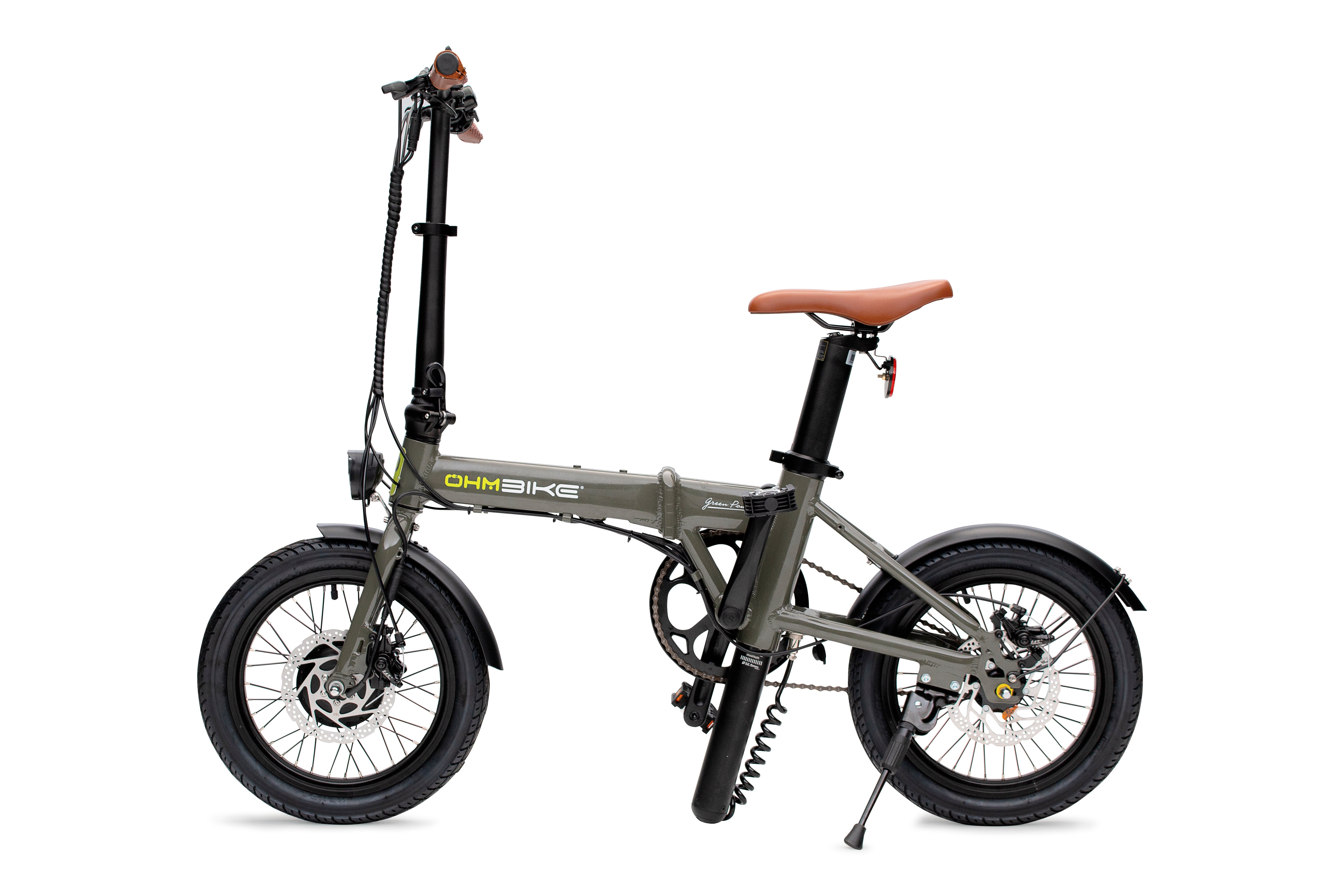 E-Faltbike OhmBike Faltrider 16 Zoll 250W Grün
