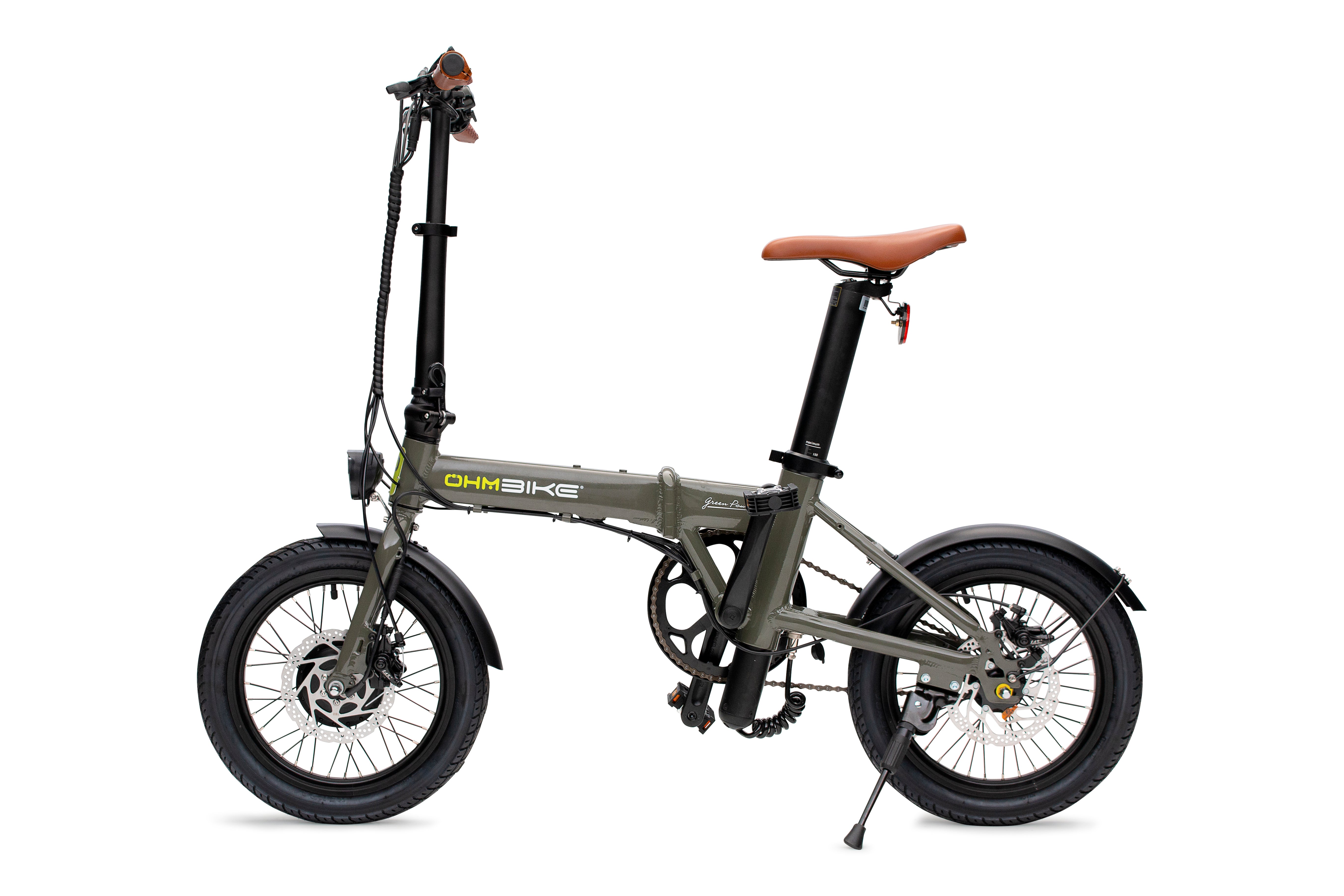 E-Faltbike OhmBike Faltrider 16 Zoll 250W Grün