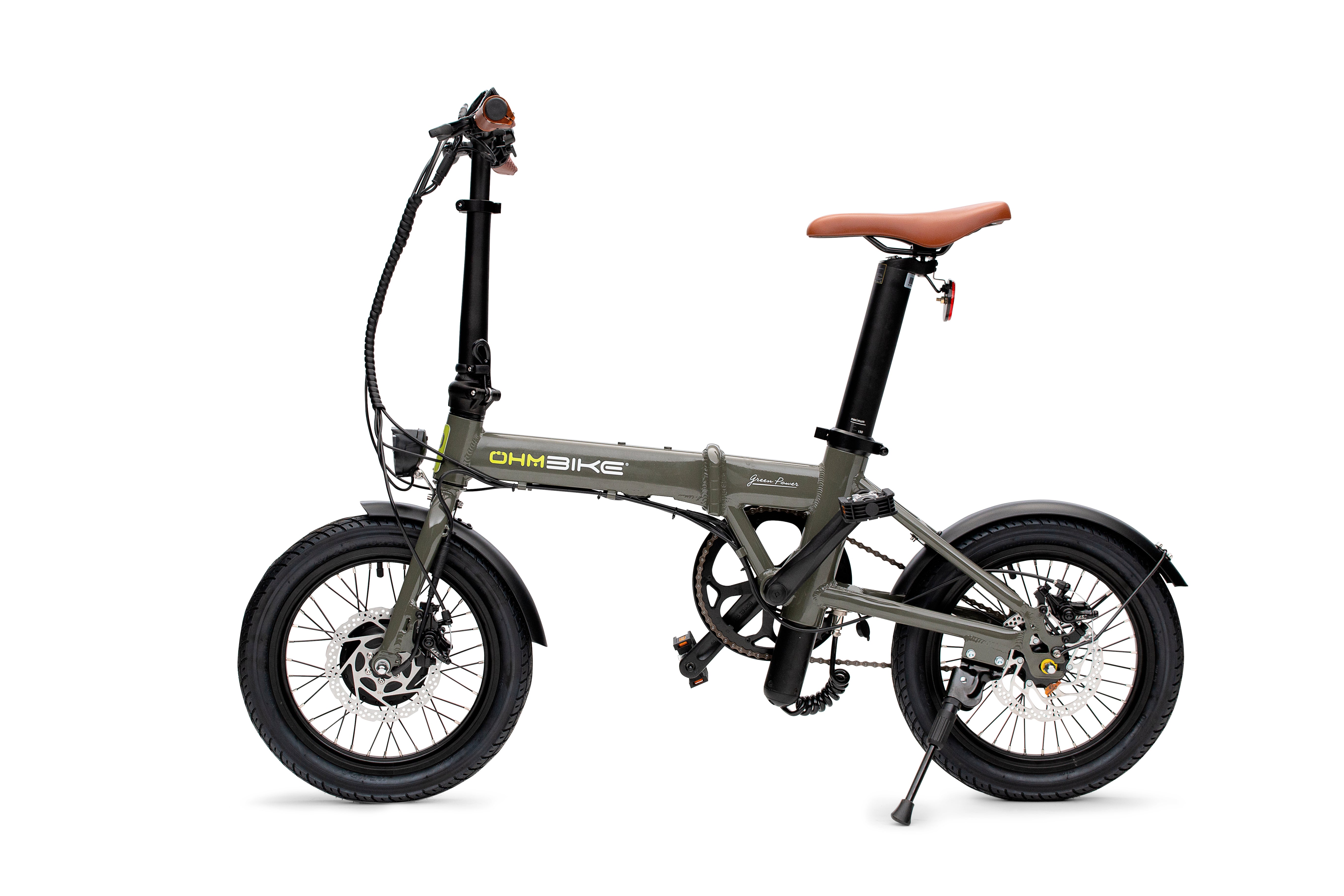 E-Faltbike OhmBike Faltrider 16 Zoll 250W Grün