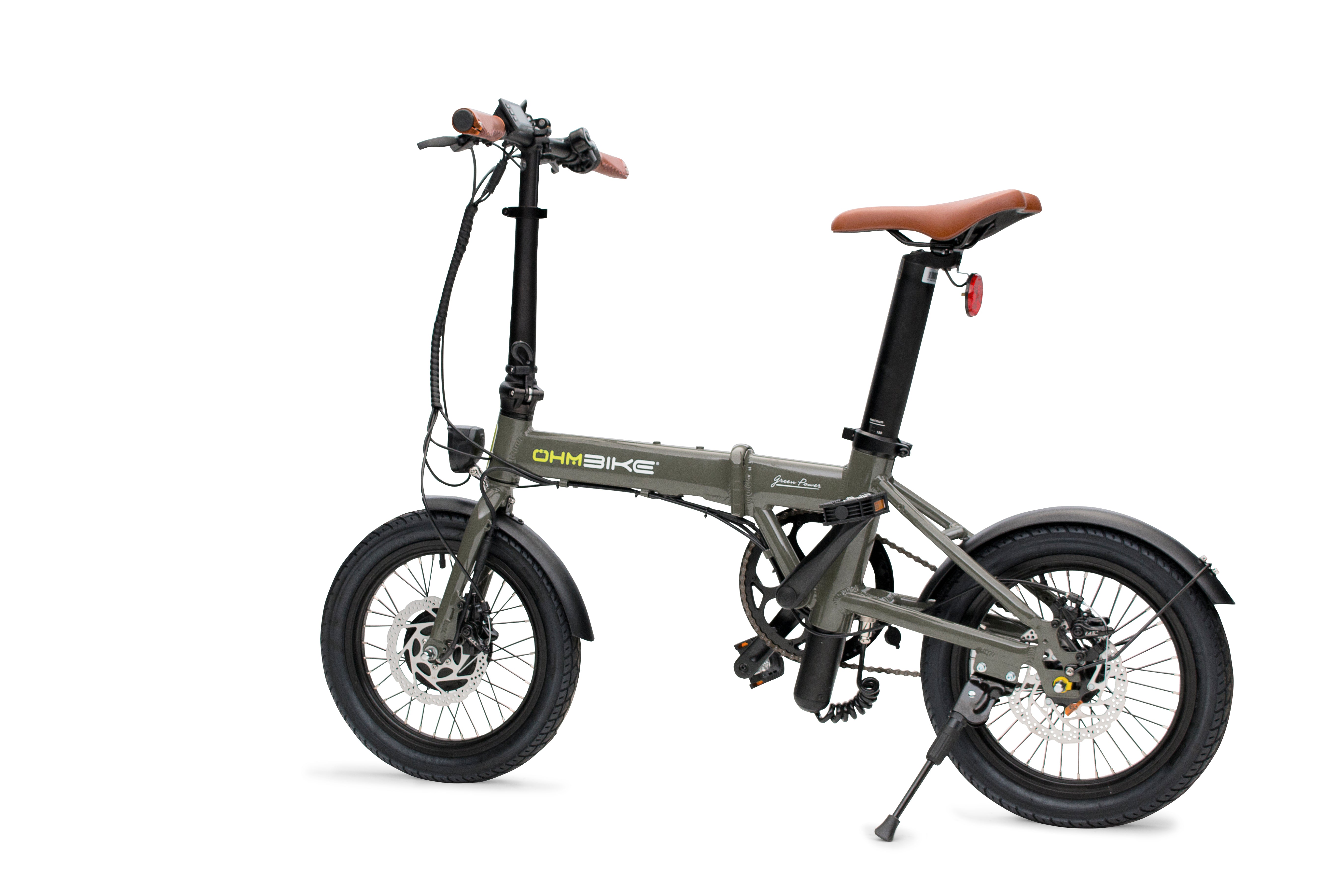 E-Faltbike OhmBike Faltrider 16 Zoll 250W Grün