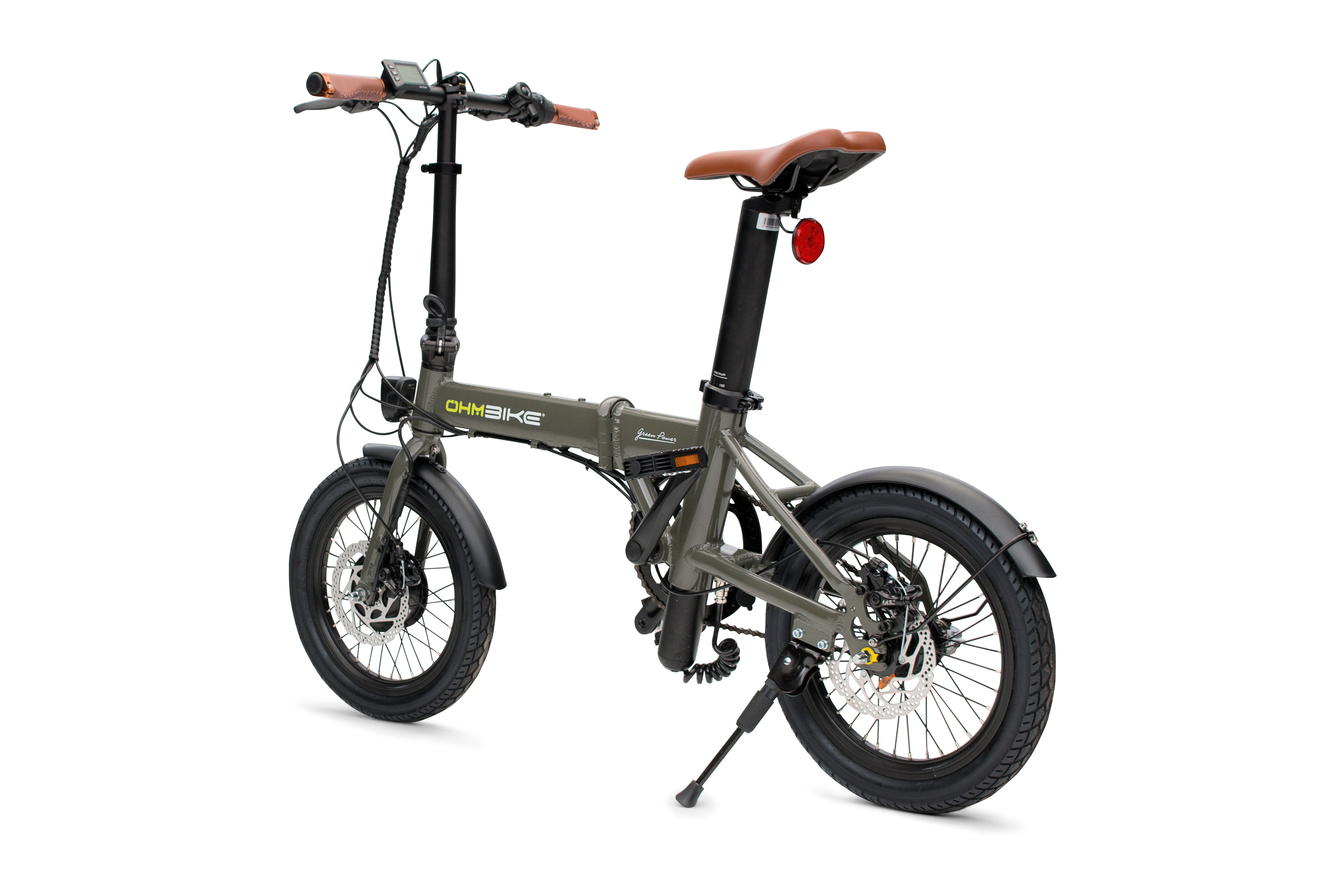 E-Faltbike OhmBike Faltrider 16 Zoll 250W Grün