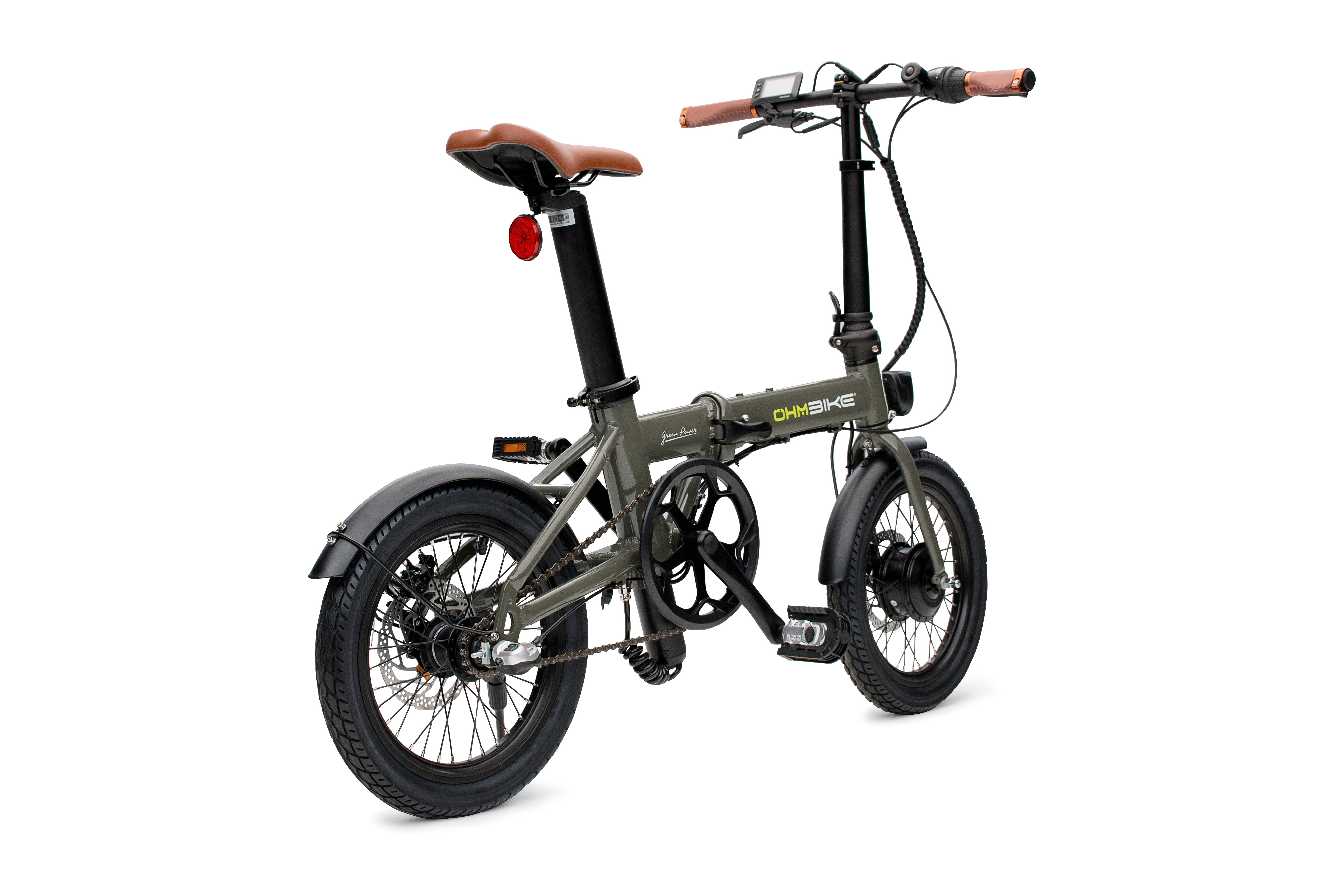 E-Faltbike OhmBike Faltrider 16 Zoll 250W Grün