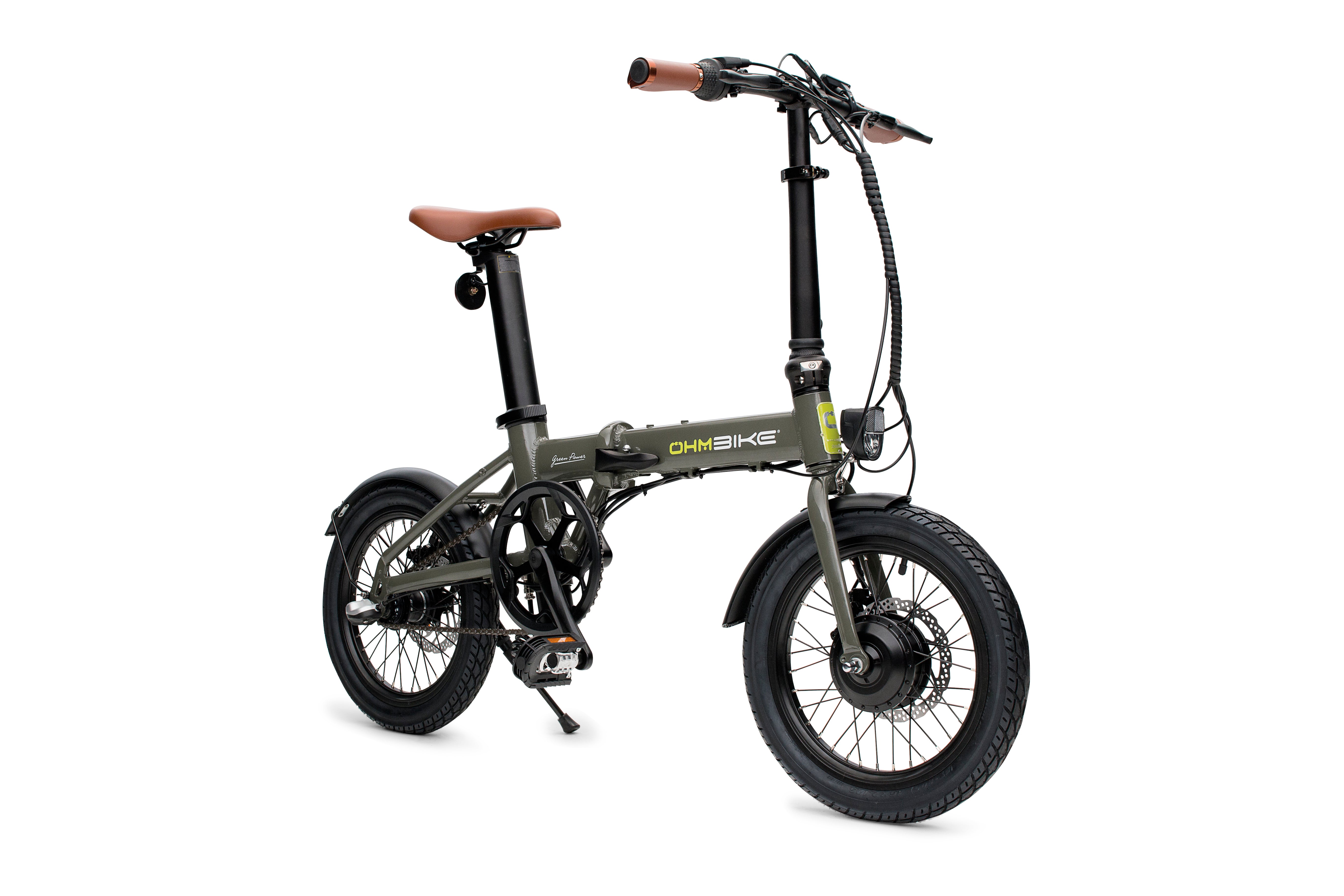 E-Faltbike OhmBike Faltrider 16 Zoll 250W Grün