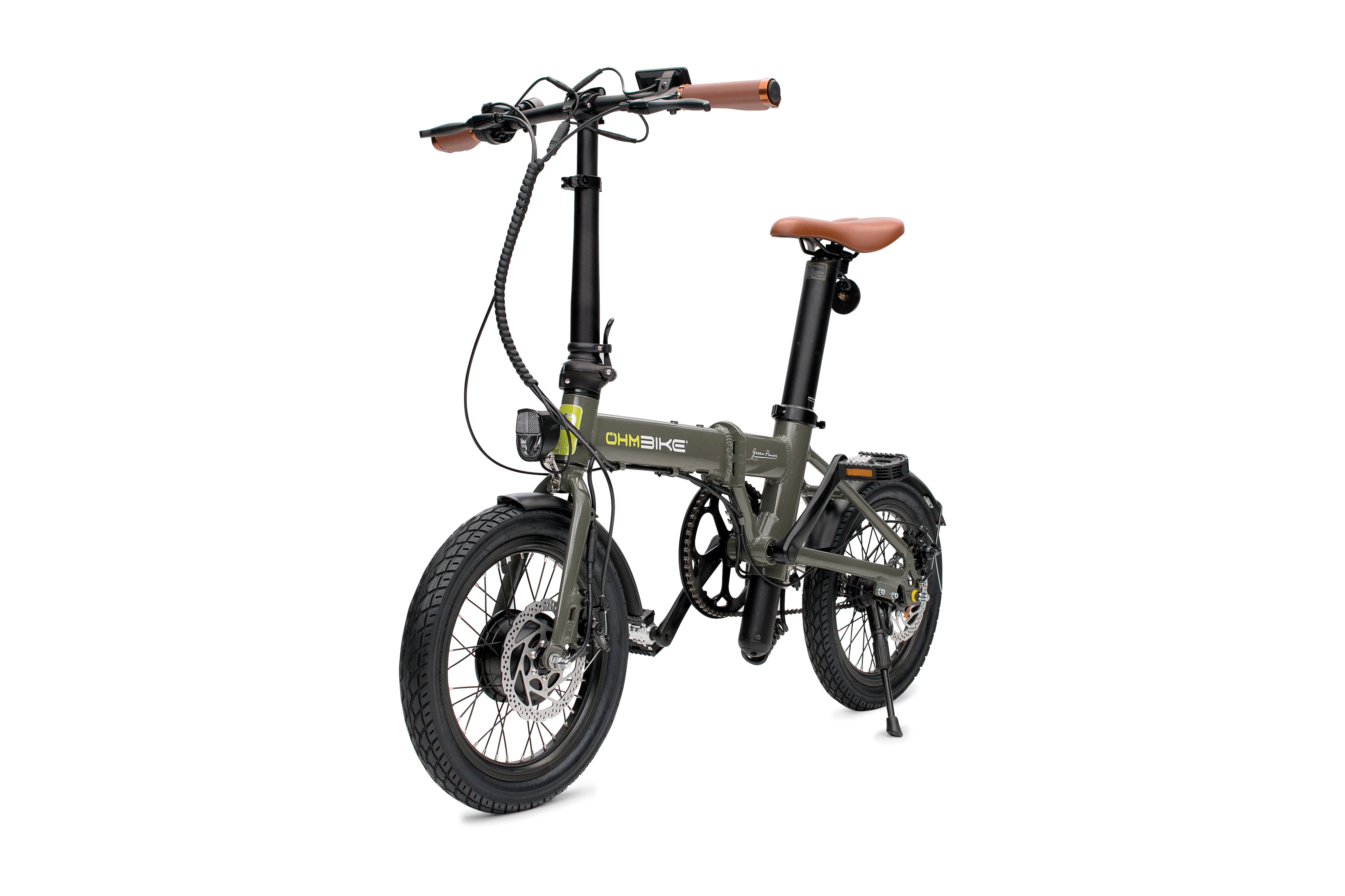 E-Faltbike OhmBike Faltrider 16 Zoll 250W Grün