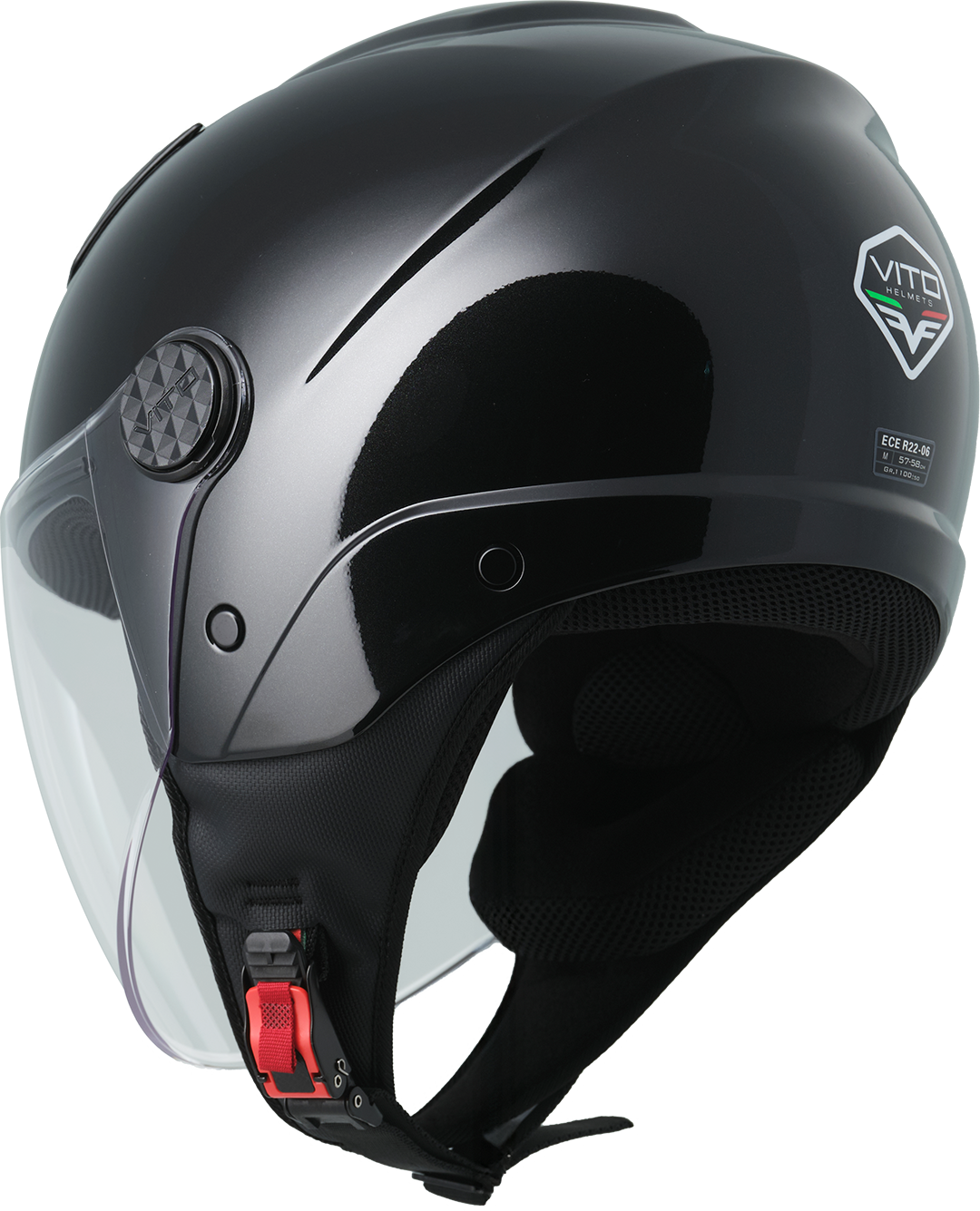 Jethelm Vito Uno Schwarz glanz