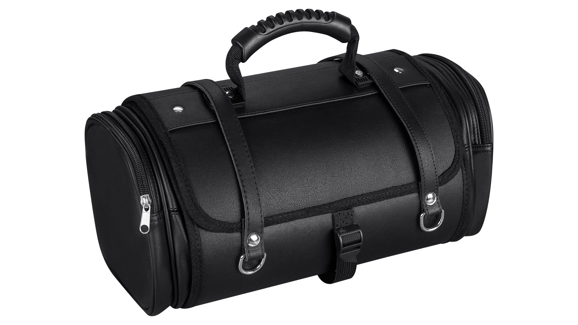Retro Tasche Lederoptik Größe M Schwarz