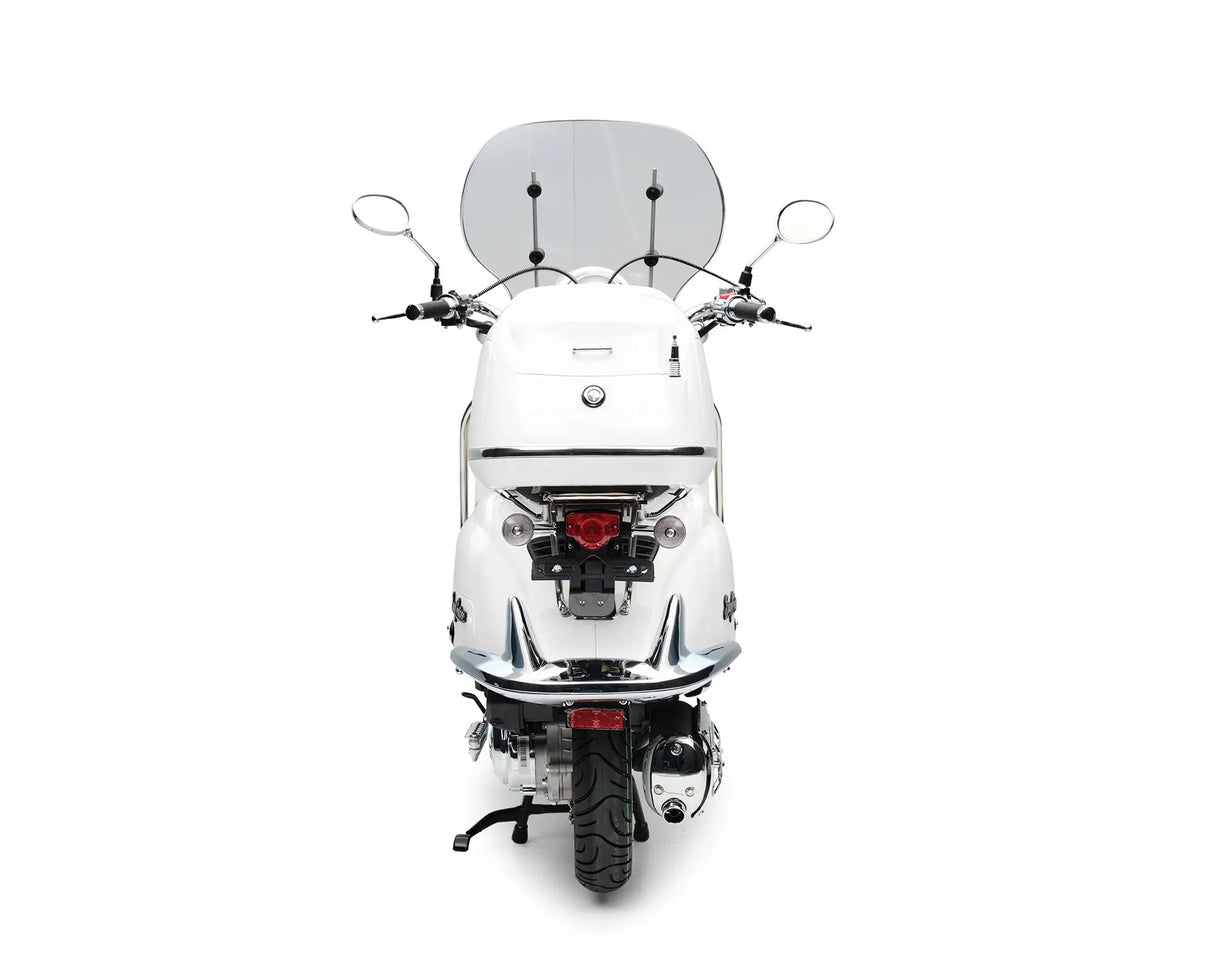 Retro Motorroller EasyCruiser Weiß 50ccm