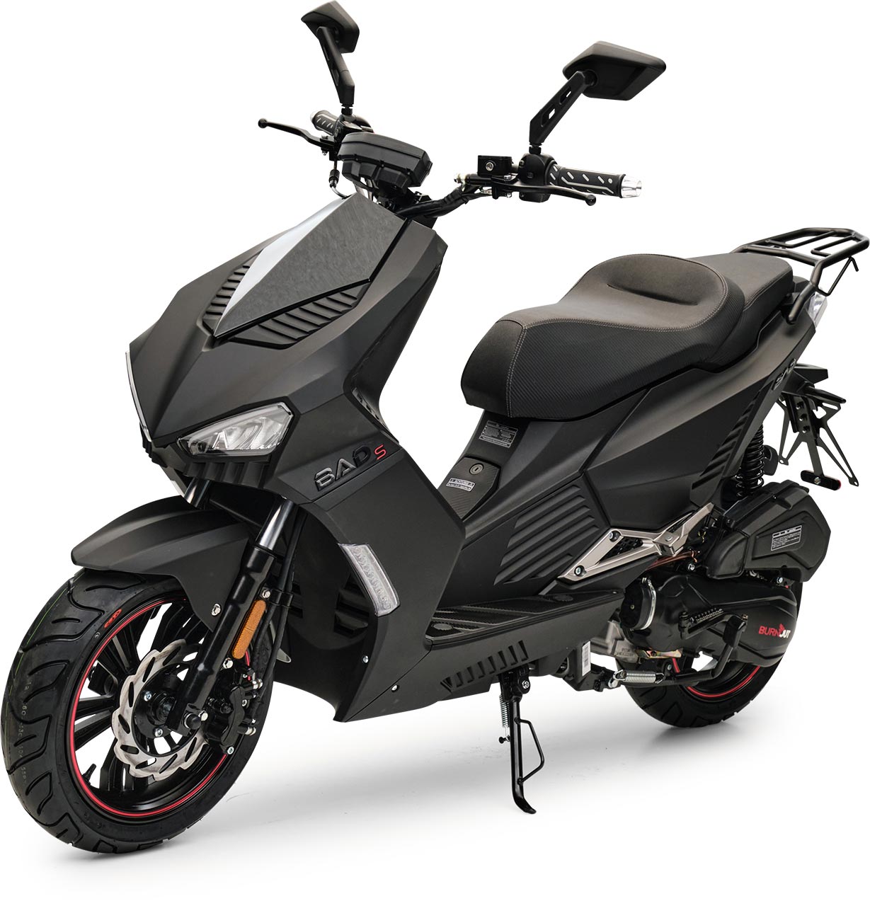 Motorroller BAD s Mattschwarz 50ccm