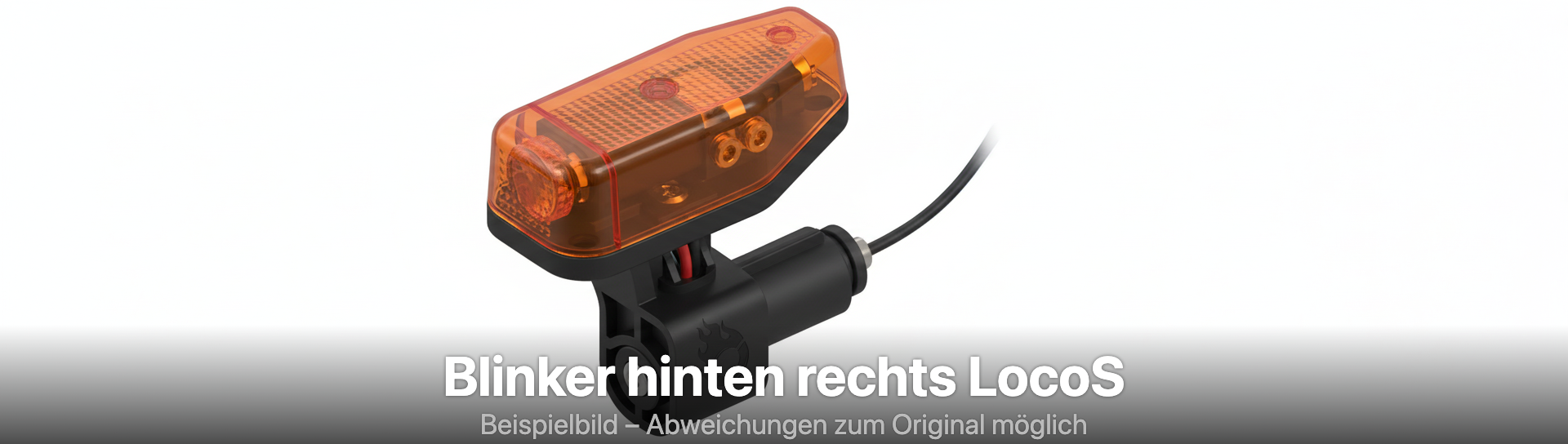 Blinker hinten rechts LocoS - E-Scooter Ersatzteil Produktbild, hochwertige Detailaufnahme für Ersatzteilkatalog