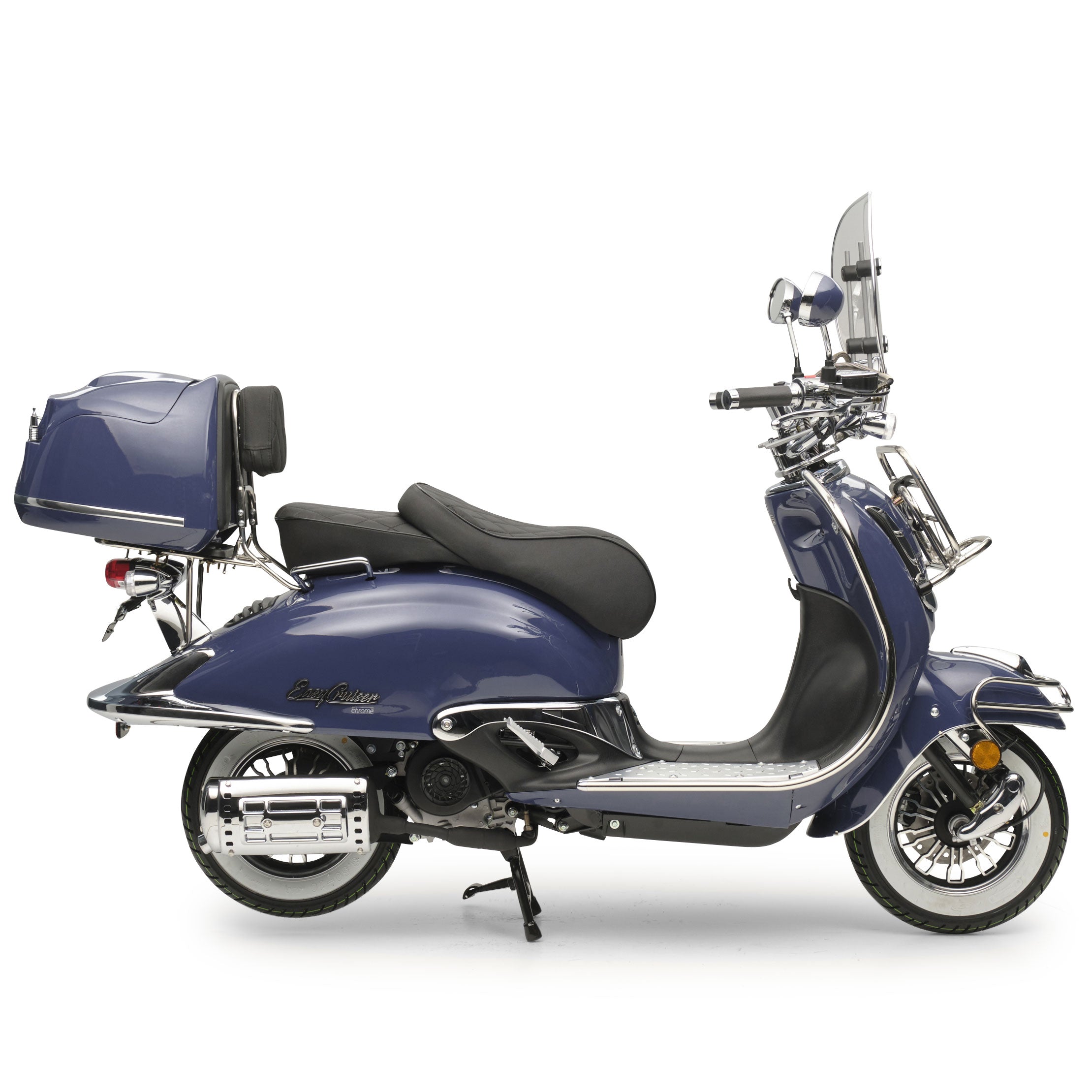 Retro Motorroller EasyCruiser Dunkelblau 50ccm