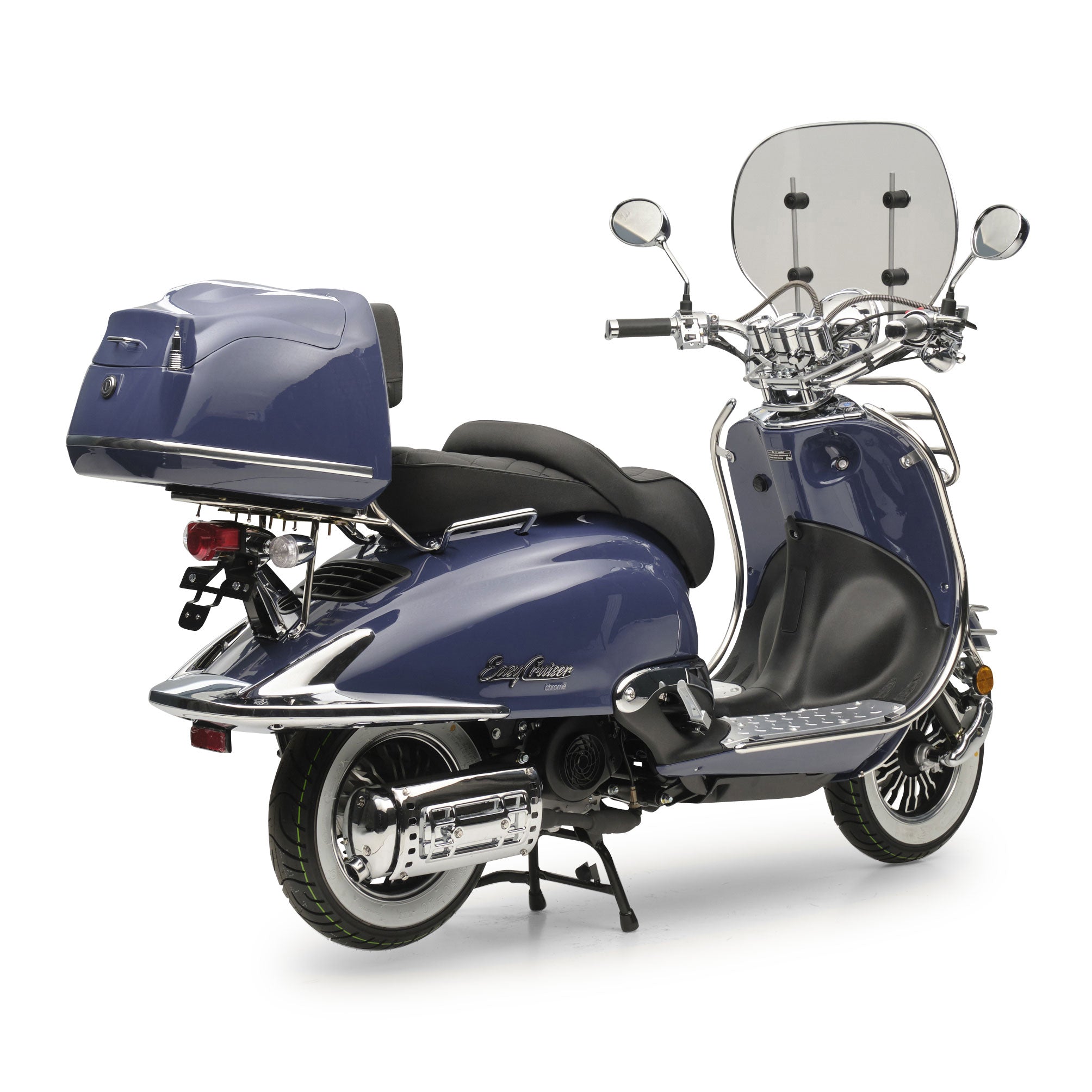 Retro Motorroller EasyCruiser Dunkelblau 50ccm