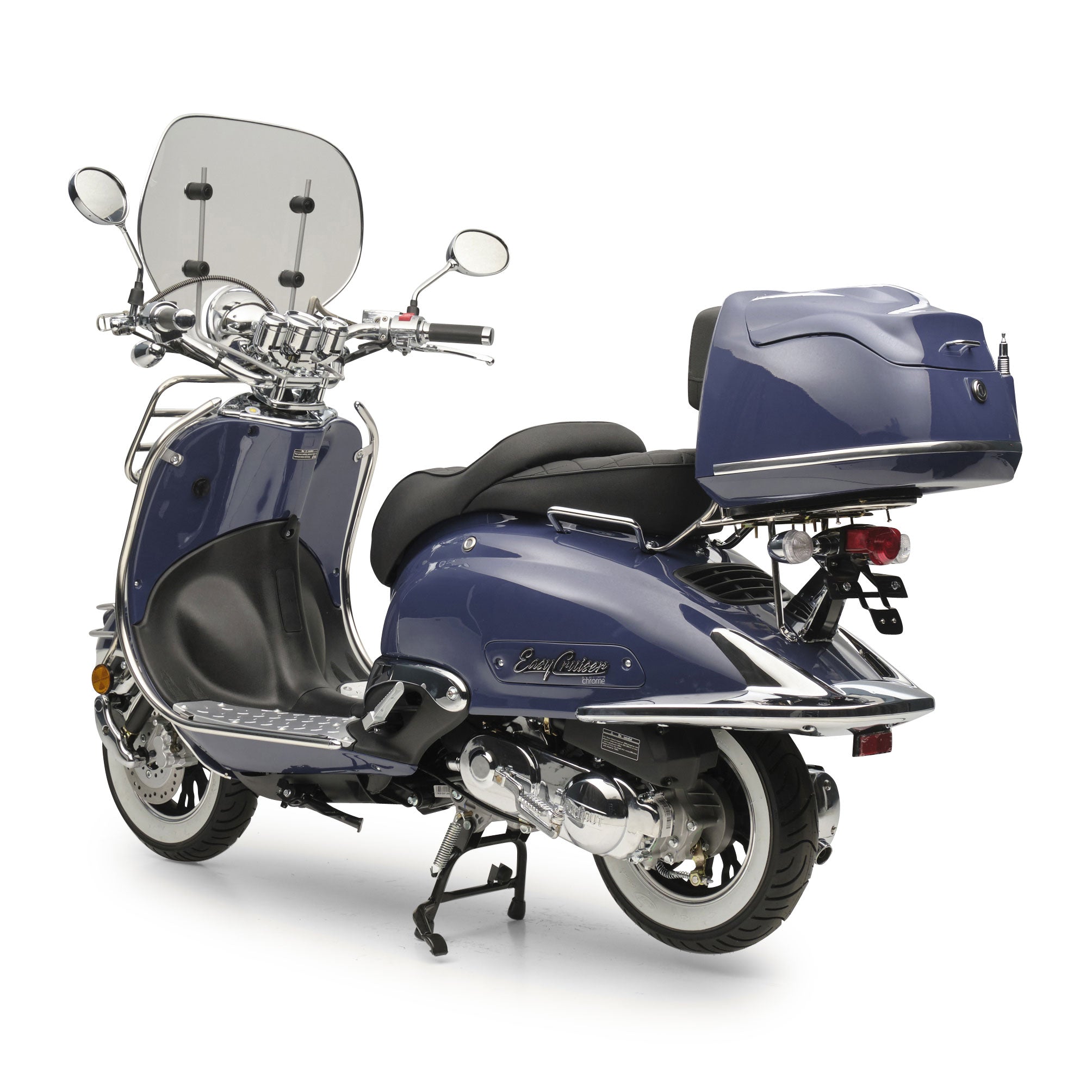 Retro Motorroller EasyCruiser Dunkelblau 50ccm
