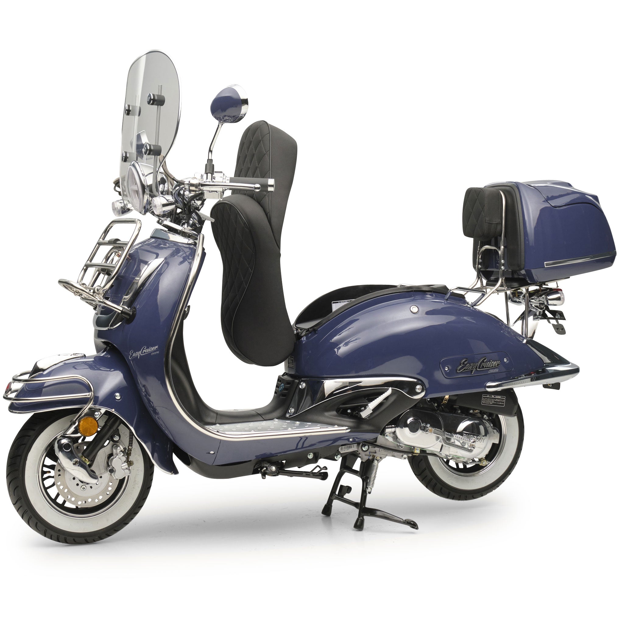 Retro Motorroller EasyCruiser Dunkelblau 50ccm