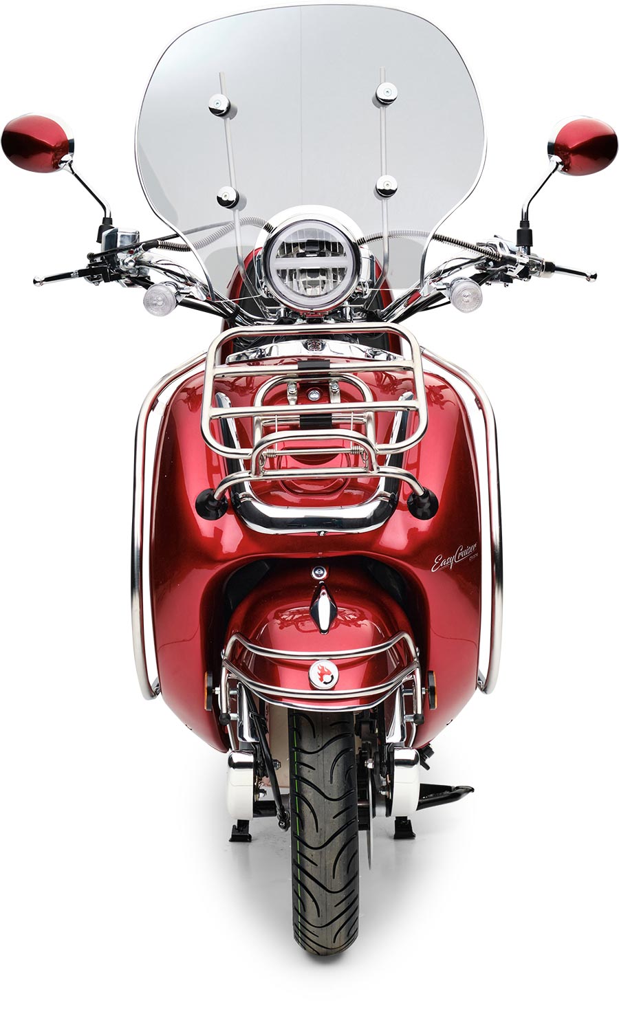Retro Motorroller EasyCruiser Dunkelrot 50ccm