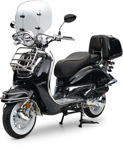 Retro Motorroller EasyCruiser Schwarz 125ccm