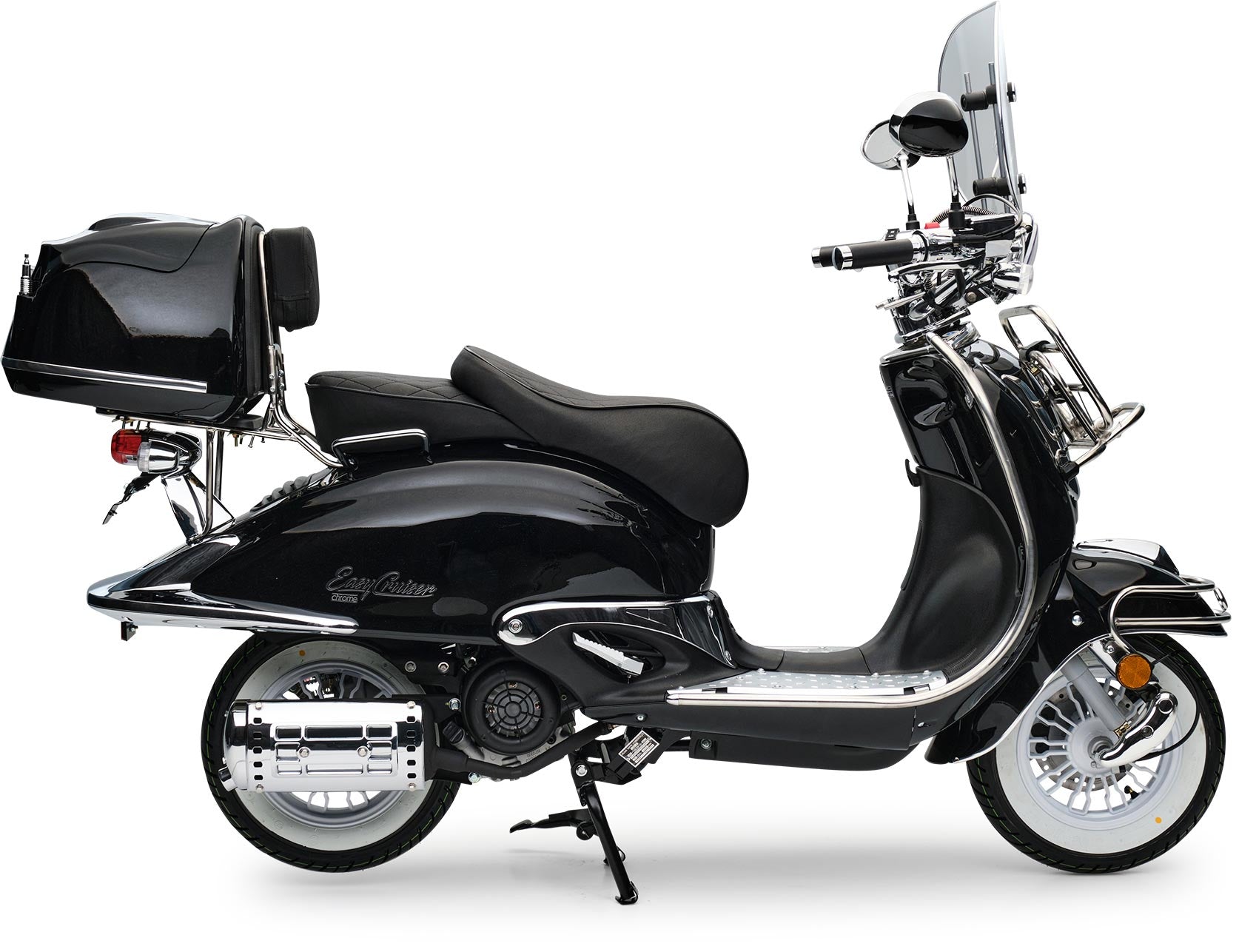 Retro Motorroller EasyCruiser Schwarz 125ccm