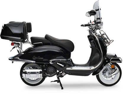 Retro Motorroller EasyCruiser Schwarz 125ccm