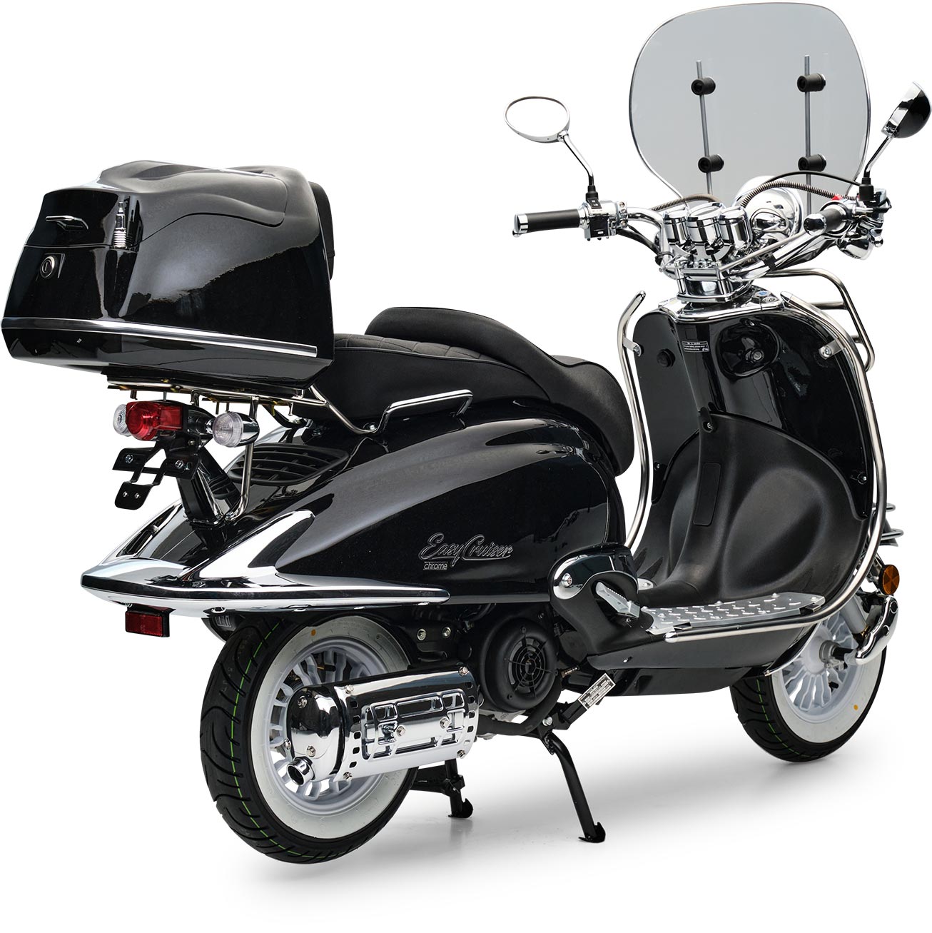 Retro Motorroller EasyCruiser Schwarz 125ccm
