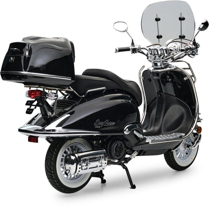 Retro Motorroller EasyCruiser Schwarz 125ccm
