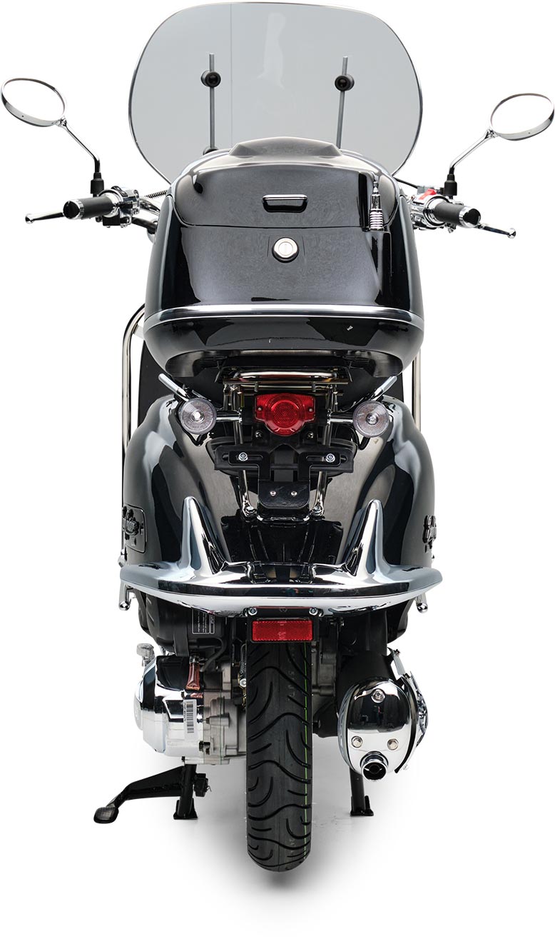 Retro Motorroller EasyCruiser Schwarz 125ccm
