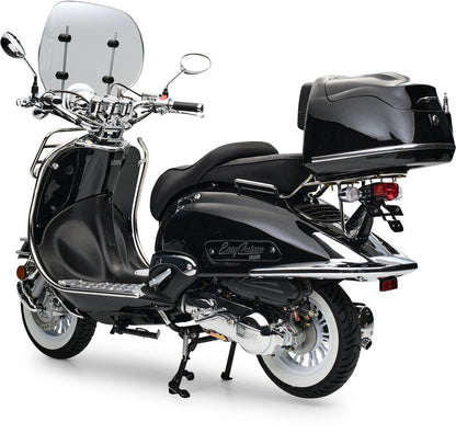 Retro Motorroller EasyCruiser Schwarz 125ccm
