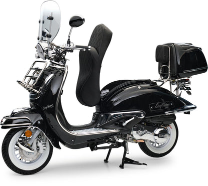 Retro Motorroller EasyCruiser Schwarz 125ccm