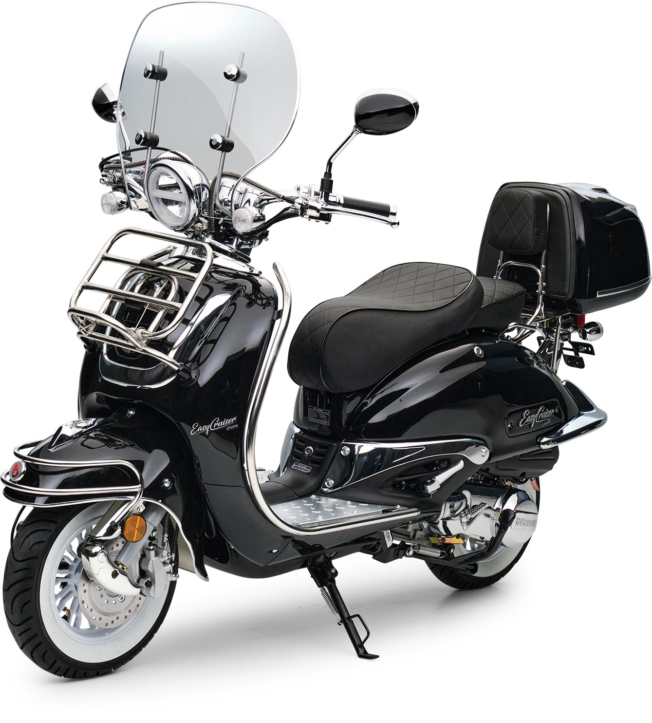 Retro Motorroller EasyCruiser Schwarz 125ccm