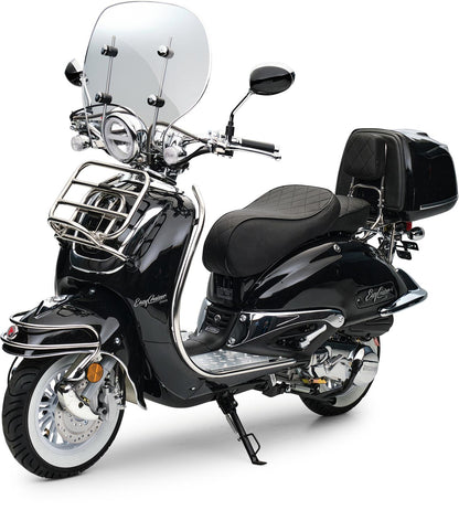 Retro Motorroller EasyCruiser Schwarz 125ccm
