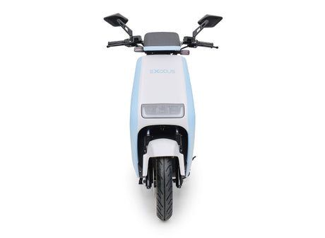 Elektro Motorroller Exodus Blau/Weiß 2000 Watt 45 km/h Einzelakku