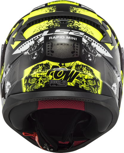 Kinderhelm LS2 Rapid Mini Vignette Schwarz Gelb