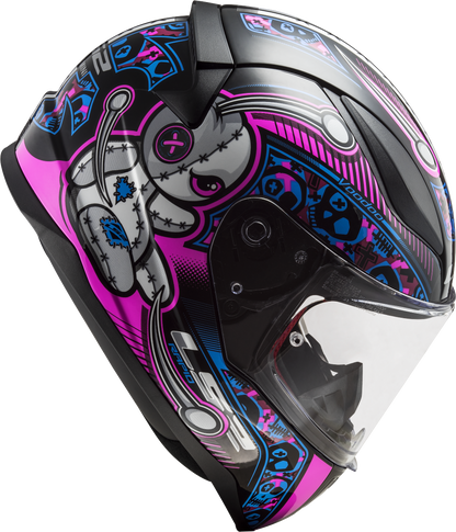 Kinderhelm LS2 Rapid Mini Voodoo Schwarz Pink