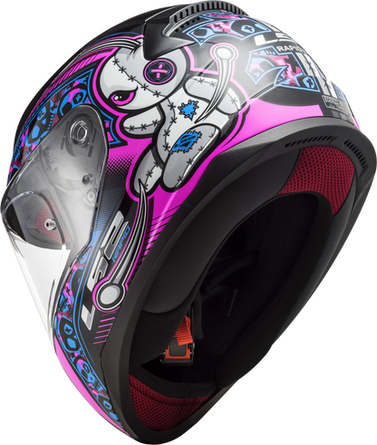 Kinderhelm LS2 Rapid Mini Voodoo Schwarz Pink
