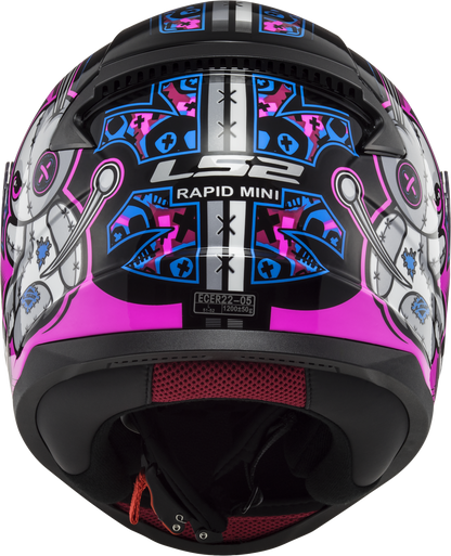 Kinderhelm LS2 Rapid Mini Voodoo Schwarz Pink