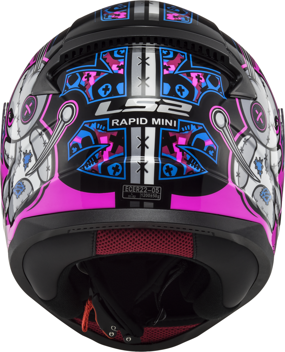 Kinderhelm LS2 Rapid Mini Voodoo Schwarz Pink