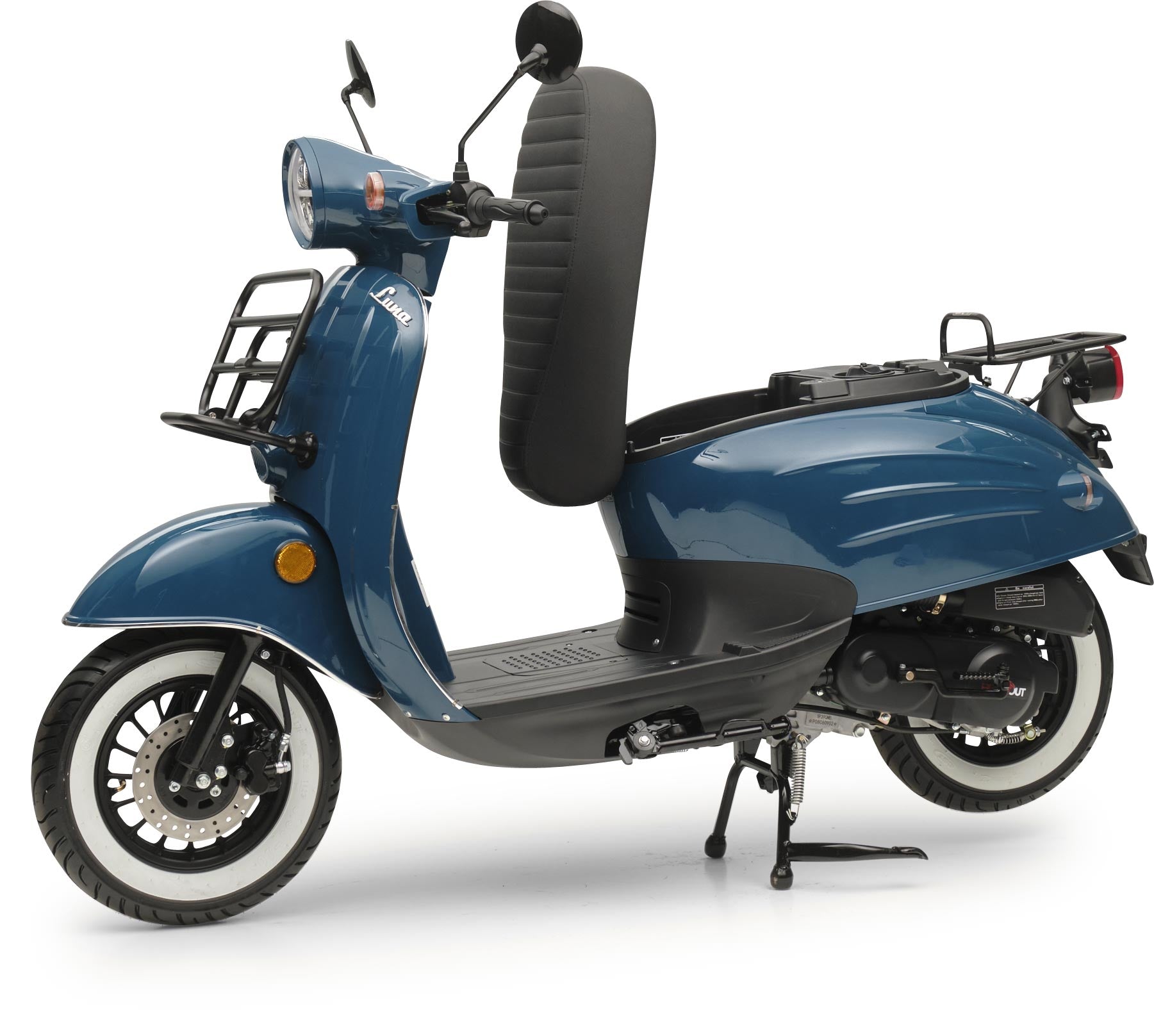 Retro Motorroller Luna Ozeanblau 50ccm