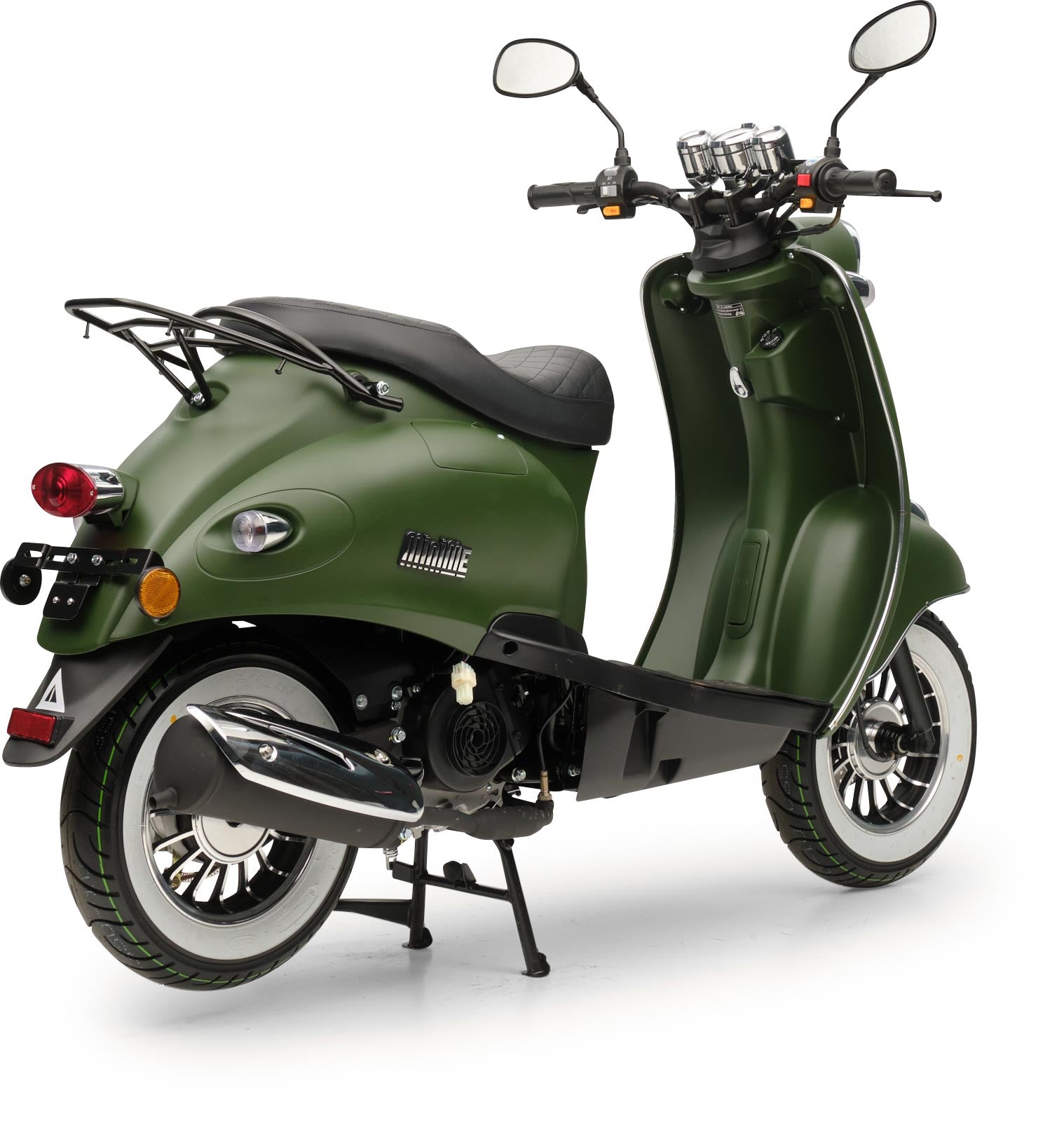 Retro Motorroller MiniMe 2.0 Mattgrün 50ccm