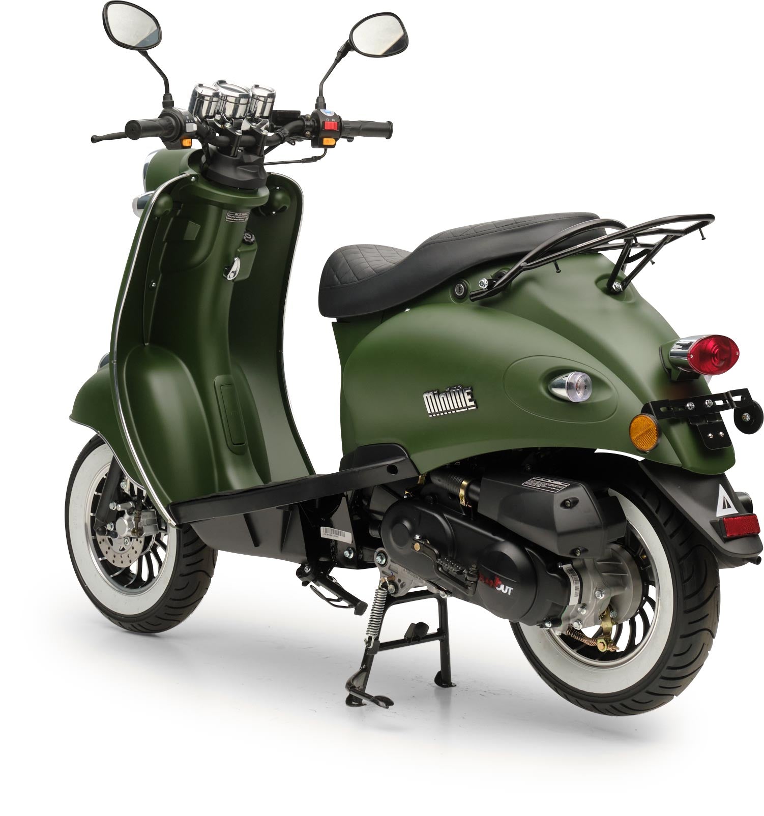 Retro Motorroller MiniMe 2.0 Mattgrün 50ccm