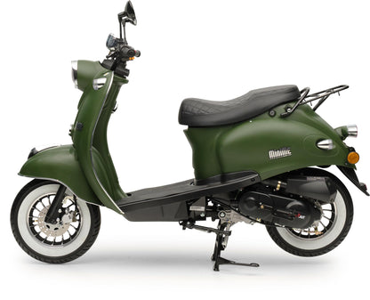 Retro Motorroller MiniMe 2.0 Mattgrün 50ccm