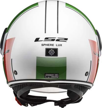 Jethelm LS2 Sphere Lux Firm (Weiß Grün Rot)