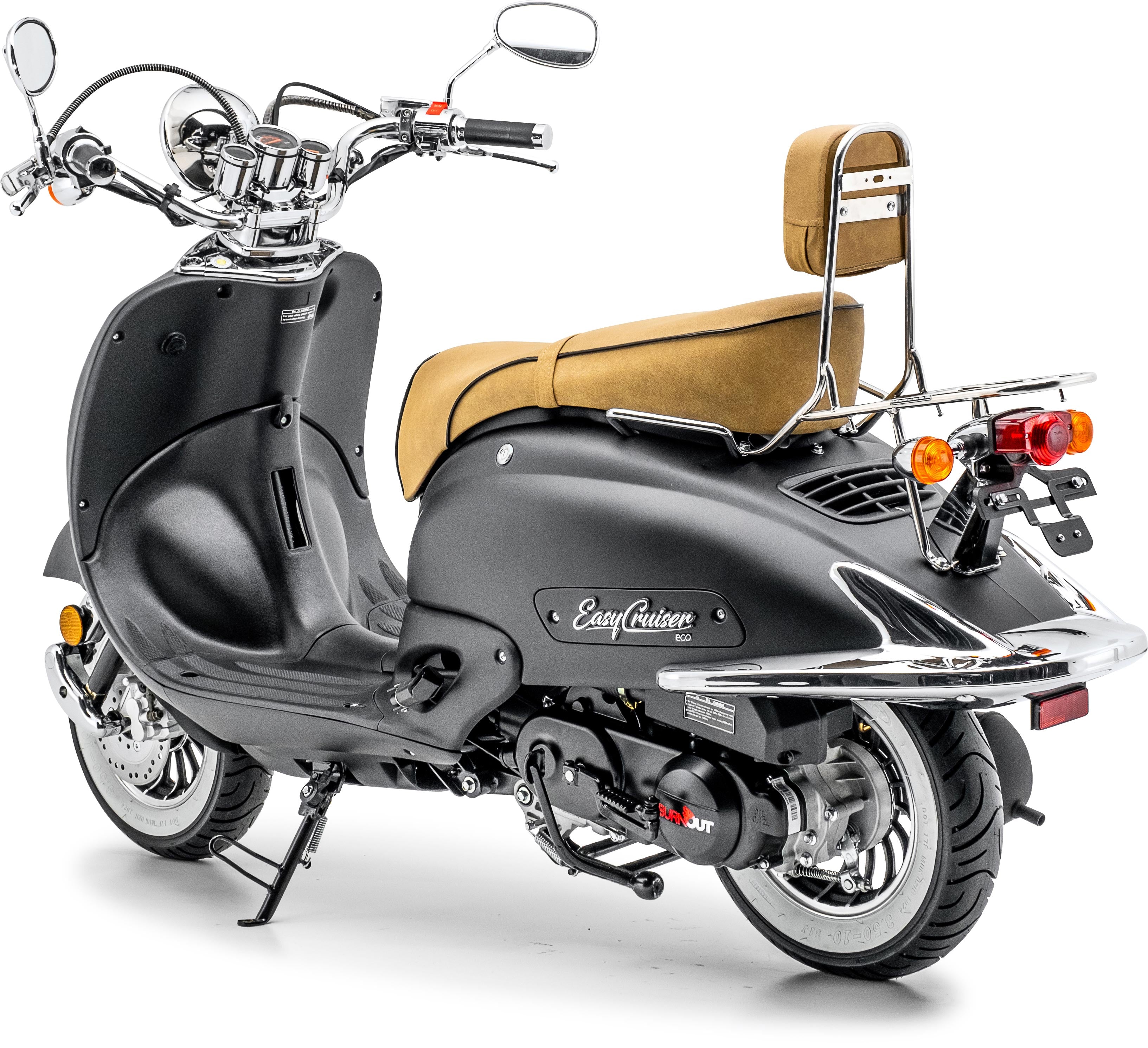 Retro Motorroller EasyCruiser Eco Mattschwarz 50ccm