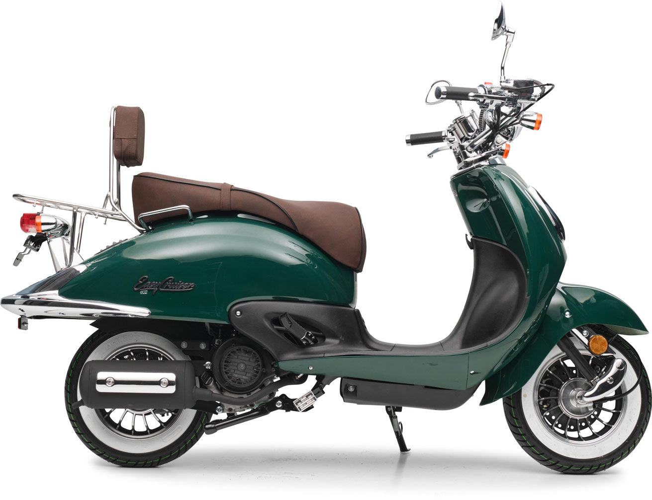 Retro Motorroller EasyCruiser Eco Dunkelgrün 50ccm