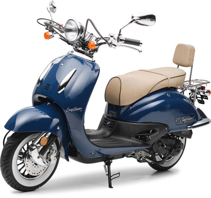 Retro Motorroller EasyCruiser Eco Dunkelblau 50ccm