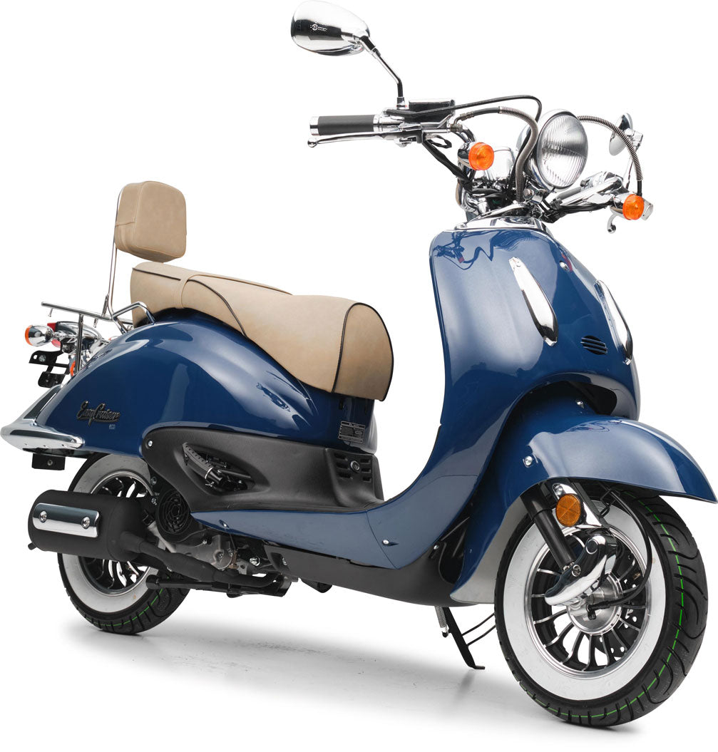 Retro Motorroller EasyCruiser Eco Dunkelblau 50ccm