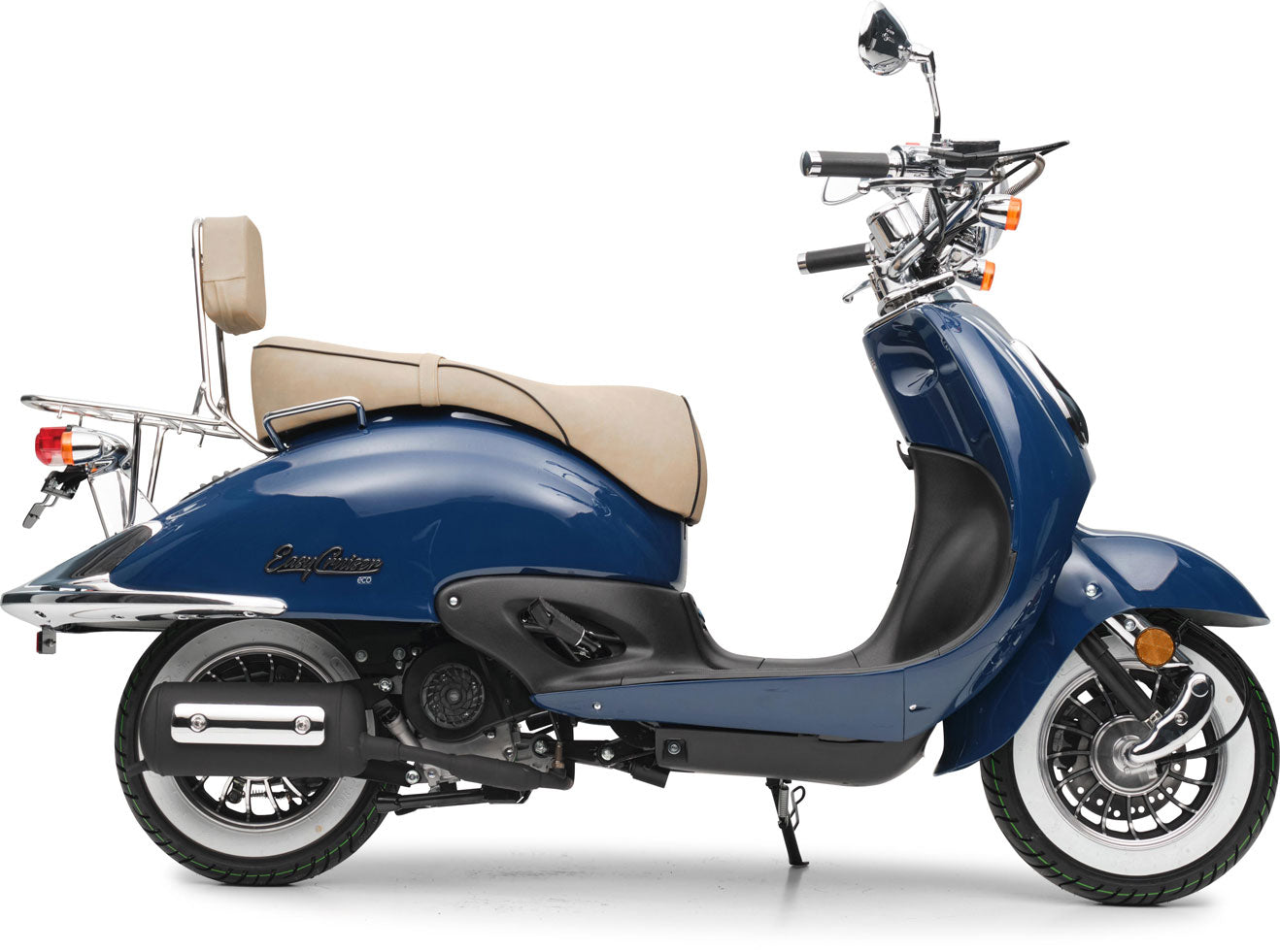 Retro Motorroller EasyCruiser Eco Dunkelblau 50ccm